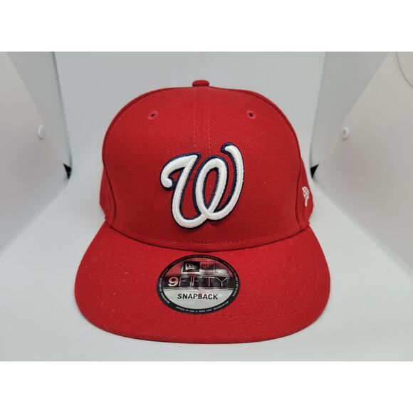 New Era 9Fifty Washington Nationals Basic Red Snapback OSFM Hat *New - Picture 1 of 9
